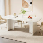 Grande table de salle à manger de 160 cm pour 4 à 6 personnes, table de cuisine rectangulaire moderne