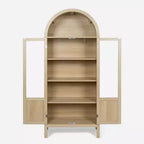 Vitrine arquée en bois