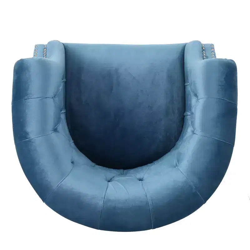 Fauteuil club contemporain capitonné avec clous de tapissier