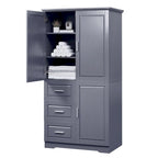Armoire de rangement haute et large avec portes pour salle de bain/bureau