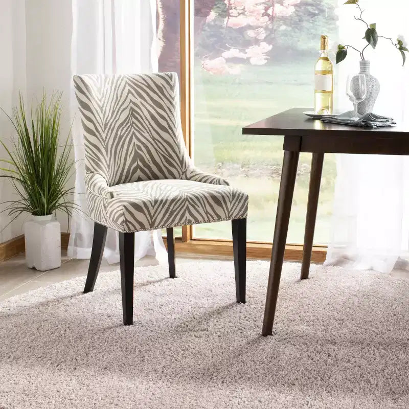19" H Dining Chair With Nail Head Trim