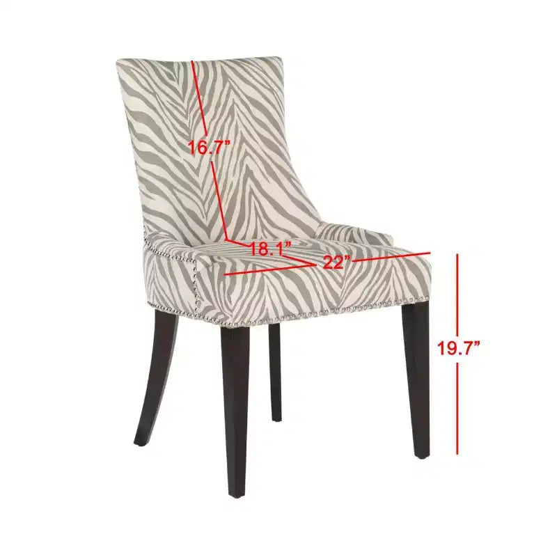 19" H Dining Chair With Nail Head Trim