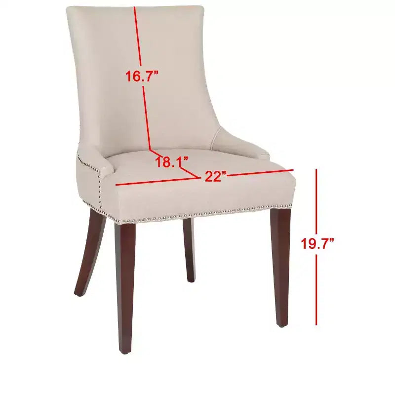 19" H Dining Chair With Nail Head Trim