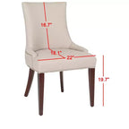 Chaise de salle à manger de 19 po de hauteur avec garniture cloutée