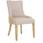 Chaise de salle à manger de 19 po de hauteur avec garniture cloutée