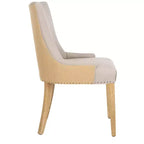 Chaise de salle à manger de 19 po de hauteur avec garniture cloutée