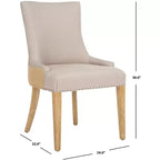 Chaise de salle à manger de 19 po de hauteur avec garniture cloutée