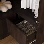 Hitow Armoire Minimaliste, Armoire d'Angle, Modèles à Double Porte et Tiroirs