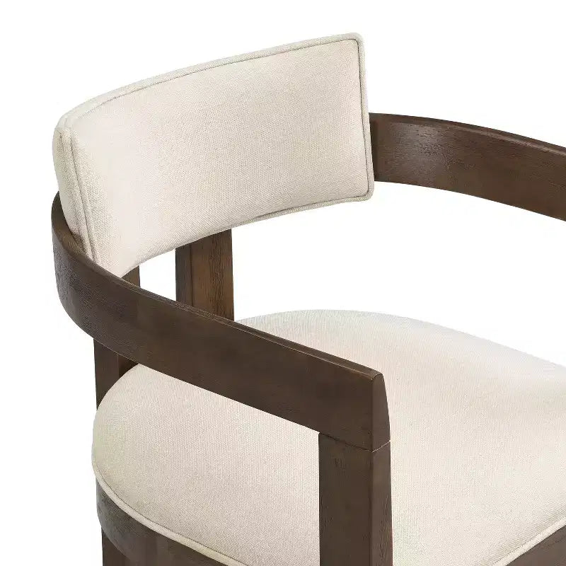 Ensemble de salle à manger rond moderne 5 pièces Christopher Knight Home Shankar avec chaises rembourrées en bois d'hévéa