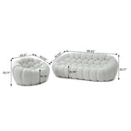 Canapé Bulle capitonné en tissu nid d'abeille 3D, 2 pièces, canapé 3 places et canapé simple pour salon