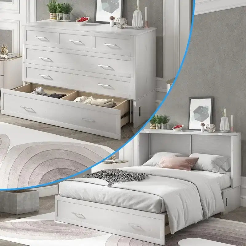 Lit escamotable Mixoy Murphy avec matelas et tiroir
