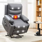 Fauteuil inclinable releveur avec massage et chauffage, fauteuils inclinables électriques surdimensionnés, siège de cinéma maison avec 2 porte-gobelets latéraux, fauteuil simple inclinable à bascule