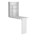 Table pliante Tacoma, sept étagères intérieures, finition blanche, haute qualité et durable