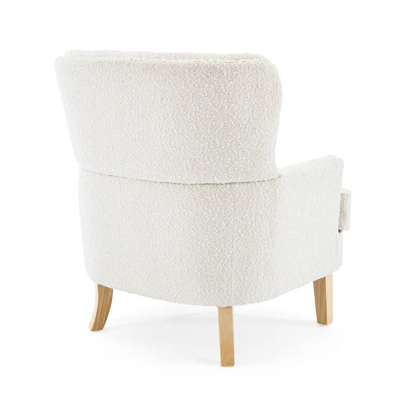 Fauteuil club Christopher Knight Home en boucle d'amande clouté