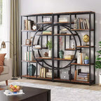 Étagère à livres Lantine à 5 niveaux avec 9 compartiments de rangement ouverts