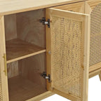 Meuble à 4 portes avec portes en rotin