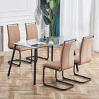 Chaises de salle à manger modernes en similicuir PU, lot de 4
