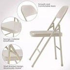 Lot de 8 chaises pliantes tout acier avec dossier, chaises pliantes en métal robustes, capacité de 159 kg, convient pour l'intérieur et l'extérieur