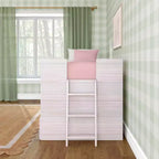 Lit mezzanine bas Max & Lily Modern Farmhouse avec tiroir de rangement, lit en bois massif pour enfants