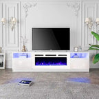Meuble TV électrique de 36 po avec foyer, centre de divertissement et console TV pour téléviseurs jusqu'à 80 po, chauffage d'appoint moderne pour salon