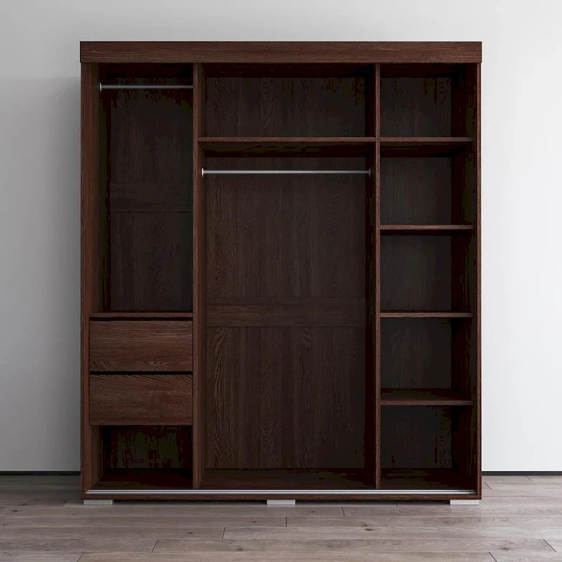 Armoire Aria moderne à 3 portes avec miroir