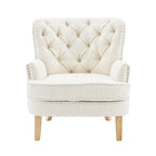 Fauteuil club Christopher Knight Home en boucle d'amande clouté