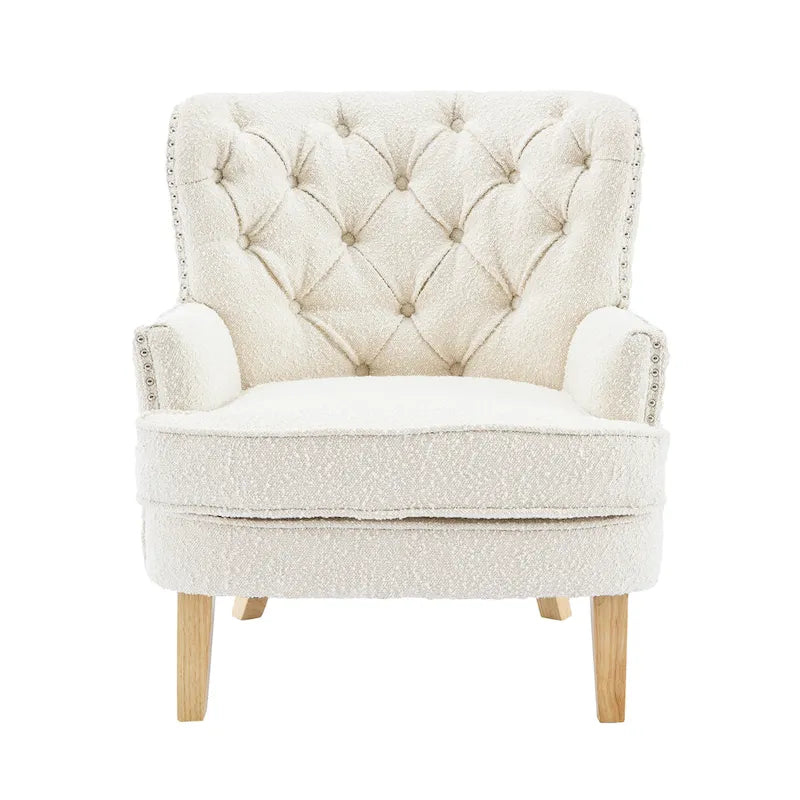 Fauteuil club Christopher Knight Home en boucle d'amande clouté