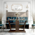 Ensemble de salle à manger 7 pièces Bind en bois massif avec étagères ouvertes par Furniture of America