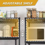 Étagère métallique de rangement robuste avec roulettes, 2500 lb, certifiée NSF