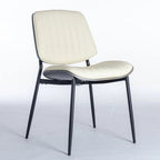 Lot de 2 chaises en similicuir avec pieds en métal