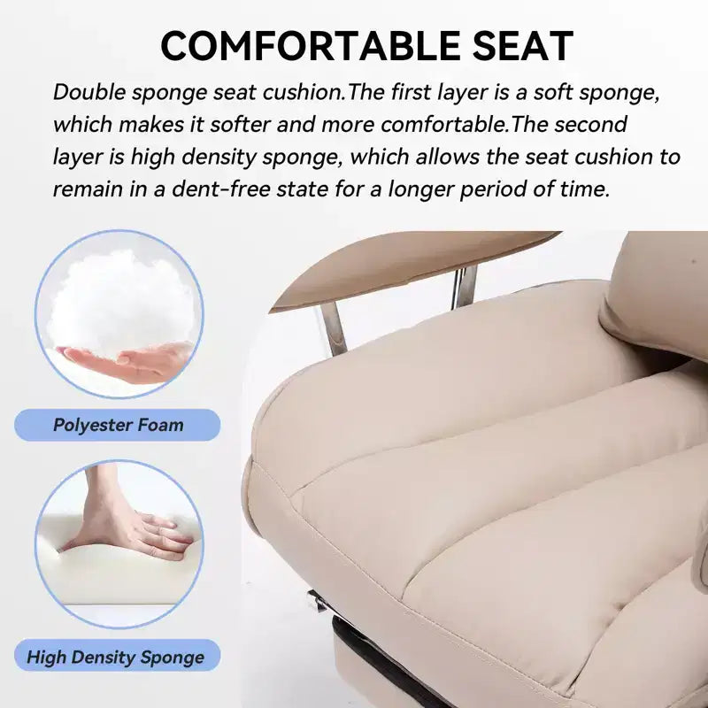 Efomao Chaise de Bureau Ergonomique 400 lbs, Grande Chaise d'Ordinateur en Cuir PU pour Personnes de Grande Taille, Fauteuil de Direction avec Repose-Pieds et Soutien Lombaire