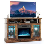 Meuble TV Costway avec cheminée électrique, lumières LED et télécommandes - Voir détails