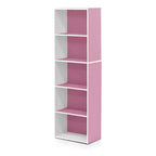 Furinno Étagère de rangement réversible 5 cubes pour livres, ouverte, horizontale ou verticale