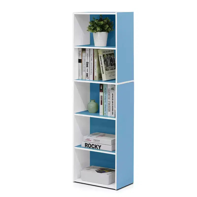 Furinno Étagère de rangement réversible 5 cubes pour livres, ouverte, horizontale ou verticale