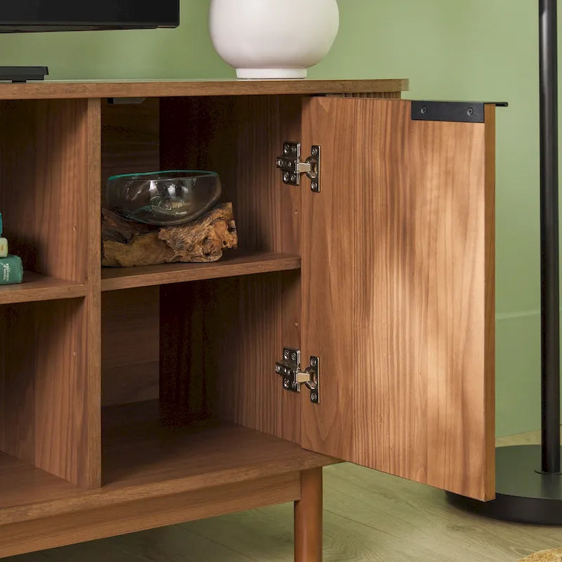 Meuble TV Middlebrook Modern Reeded de 60 po avec bords arrondis