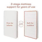 Matelas de berceau biologique Babyletto Babyletto x Avocado 2 étapes et 100 % non toxique - Blanc