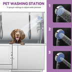 Baignoire de toilettage pour animaux en acier inoxydable de 50 po avec rampe d'accès réglable