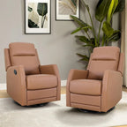 Fauteuil inclinable pivotant Esteban avec dossier capitonné (ensemble de 2) par HULALA HOME