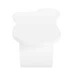 Table basse moderne Cloud avec plateau de 3,8 cm d'épaisseur, table d'appoint irrégulière de style crème avec pieds incurvés, table d'appoint au design unique