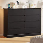 Commode de rangement à 8 tiroirs, coffre à tiroirs profonds, large meuble de rangement pour salon, couloir, chambre d'enfant