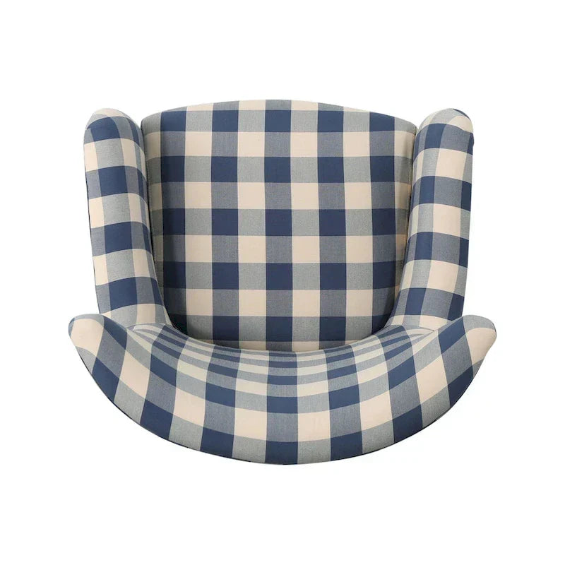 Fauteuil rembourré à dossier haut avec pieds en bois Modern Retro 30.25 pour le salon