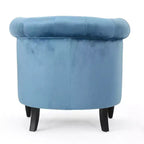 Fauteuil club contemporain capitonné avec clous de tapissier