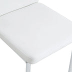 Ensemble de 6 chaises de salle à manger de luxe simples en PU haute résilience avec pieds en métal argenté, chaises d'appoint sans accoudoirs pour cuisine