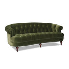 Canapé capitonné chesterfield La Rosa 84 en velours, style moderne du milieu du siècle