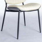 Lot de 2 chaises en similicuir avec pieds en métal