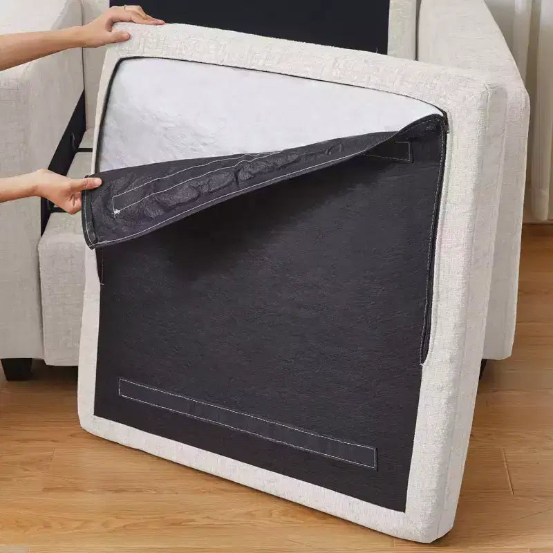 Module Pouf Ottoman Belffin en Chenille - Repose-Pieds de Rangement Modulaire avec Tissu Doux pour la Peau et Conception à Installation Rapide