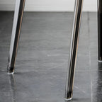 Chaise de salle à manger sans accoudoirs à dossier bas en acrylique ambre