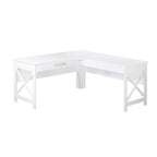 Bureau en L de style ferme moderne Alaska avec tiroir