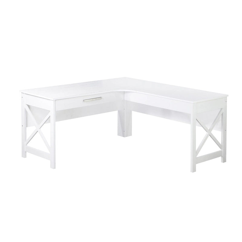 Bureau en L de style ferme moderne Alaska avec tiroir