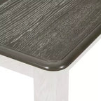 Ensemble de salle à manger extensible de style ferme pour 6 personnes, table rectangulaire et 6 chaises rembourrées